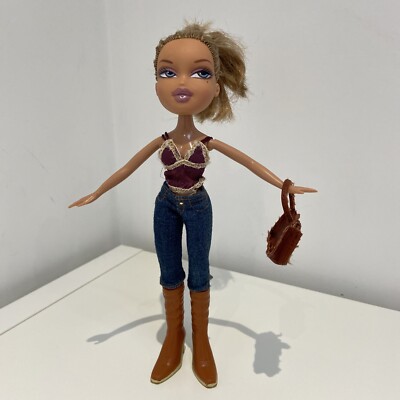 Bratz Funk Out Fianna Puppe mit Tasche 2004 Vintage Brats Dolly  