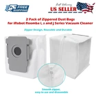 2x Reusable Zippered Dust Bags For iRobot Roomba J Series j5+ j6+ j7+ j8+ j9+