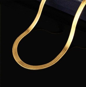 Fashion-Men-Women-18K-Gold-Plated-Snake-Chain-Choker-Necklace-Jewelry-24-034