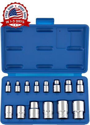 Juego de llaves de vaso E-Torx 14 piezas con estuche herramientas enchufes tool