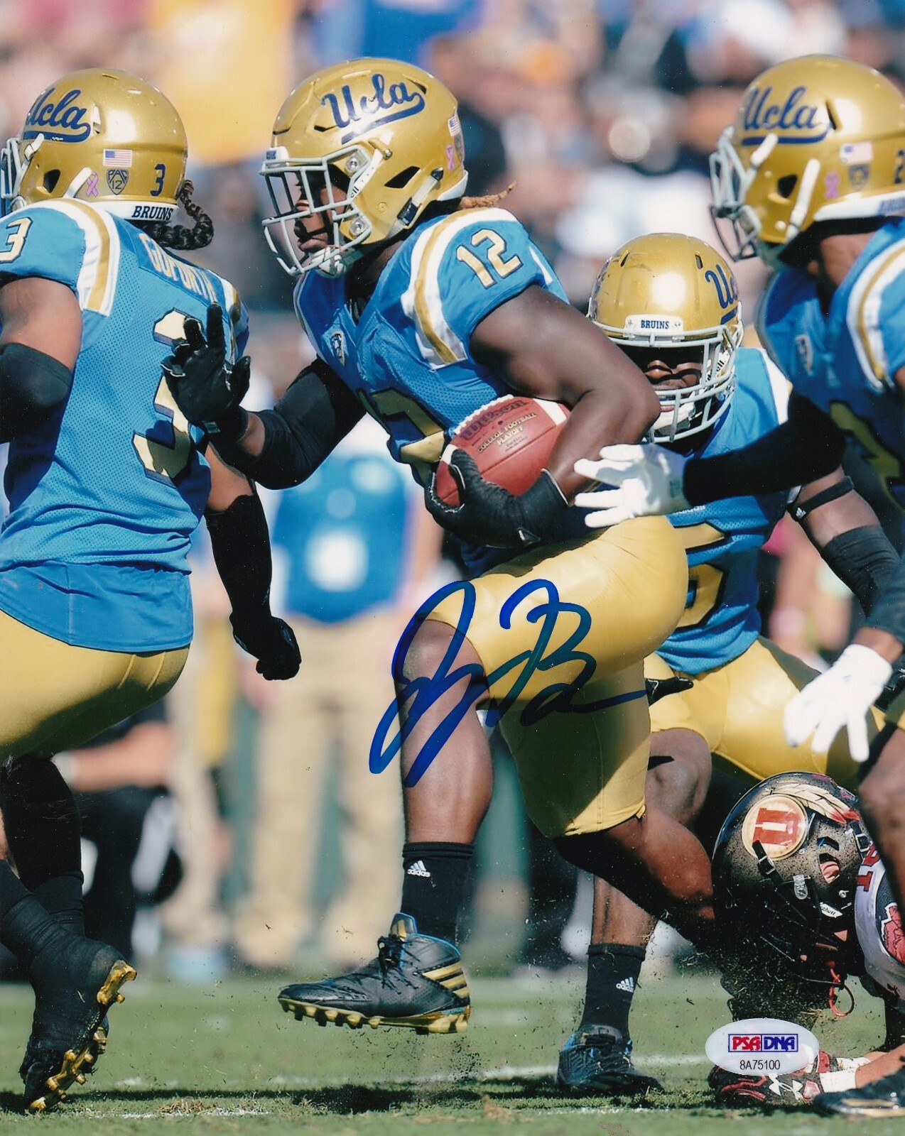 JAYON BROWN UCLA BRUINS PSA AUTHENTICATED ACTION SIGNED 8x10 