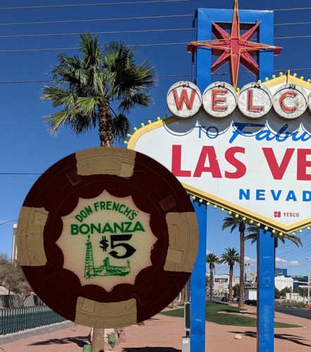 Bonanza Don French's Bonanza Casino Las Vegas Nevada $5 Chip 1967