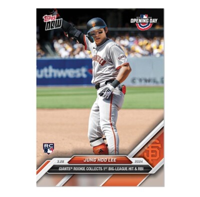 Jung Hoo Lee - 2024 MLB TOPPS NOW 8 - RC - 1st Hit & RBI - READY TO SHIP!