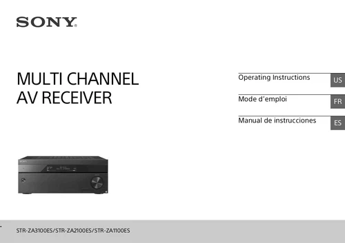 Sony STR-ZA1100ES AV Receiver Owners Manual PRINTED OR PDF FREE SHIPPING