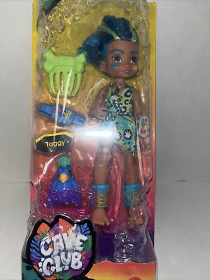 MATTEL 2019 CAVE CLUB PREHISTORIC KIDS SLATE DOLL, WITH PET TAGGY