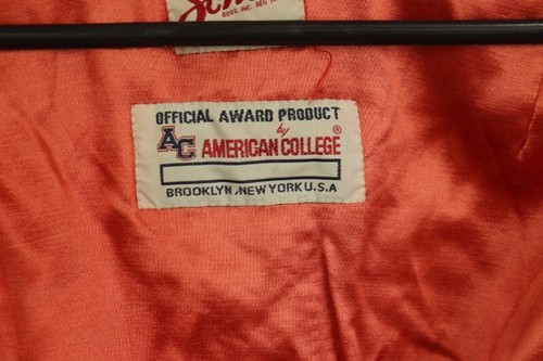 Schott by American College Green Nylon Long Sleeve Full Zipper Bomber Jacket S - Picture 11 of 24