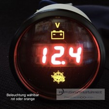 VOLTMETER DIGITAL  8 - 32   Volt  ZUSATZ INSTRUMENT- GAUGE   52mm Osculati 12/24