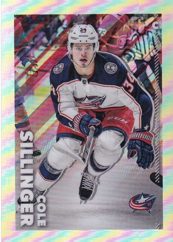 2022-23 Topps Chrome Refractor Sticker #153 Cole Sillinger - Columbus /99 MADE