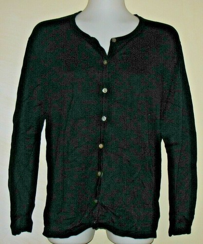 BLACK BUTTON FRONT SWEATER CARDIGAN 