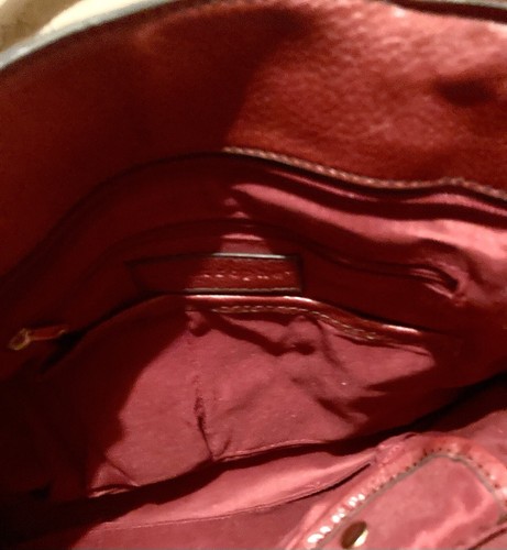 APOSTROPHE VINTAGE 1990S LARGE RED TOTE BAG PURSE FAUX LEATHER 6 COMPARTMENT - Picture 6 of 10