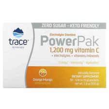 2 X Trace Minerals �, PowerPak, Orange Mango, 30 Packets, 0.18 oz (5 g) Each