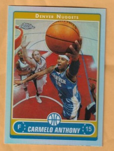 carmelo anthony topps chrome 2006-07 refractor