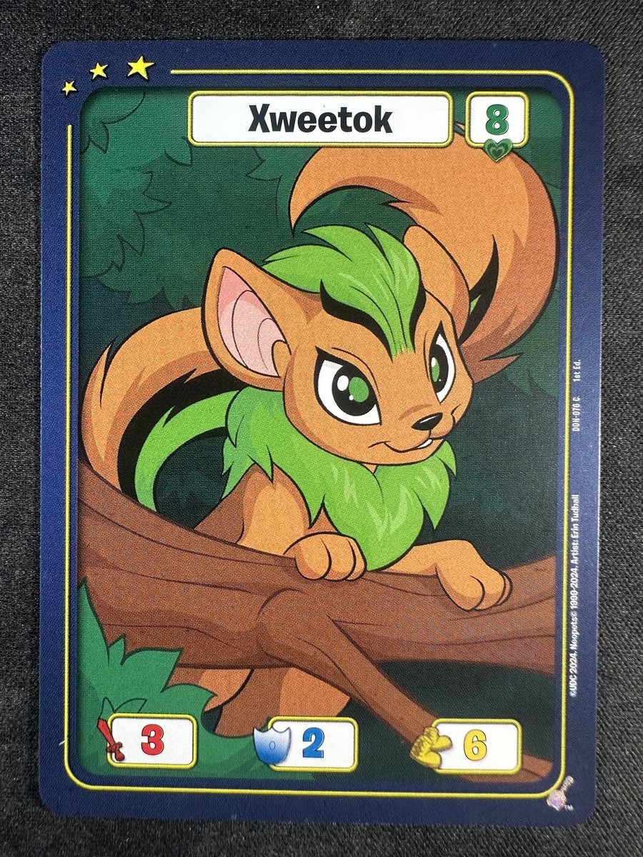 2024 Neopets Battledome TCG DON-076 C Green Xweetok 1st Ed Common