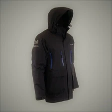 Clam Outdoors Ice Armor Rise Black (Blue Zippers) Float Parkas CHOOSE YOUR SIZE!