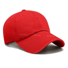 Plain Baseball Cap Solid Blank Curved Visor Hat Ball Army Men Women loop Wool VC