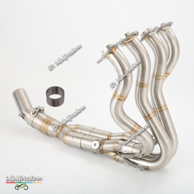 For Kawasaki Ninja ZX6R 636 2009-2023 Slip On 51mm Exhaust Header Mid Link Pipe