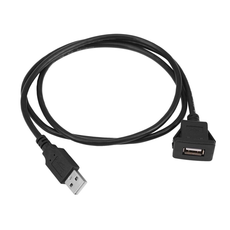 5X(Car Dash board Flush Mount USB Male to Female Socket Extension