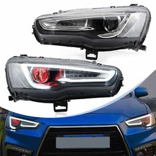 Led Demon Eye Projector Headlight-wsequential For Mitsubishi Evo X 2008-2017.