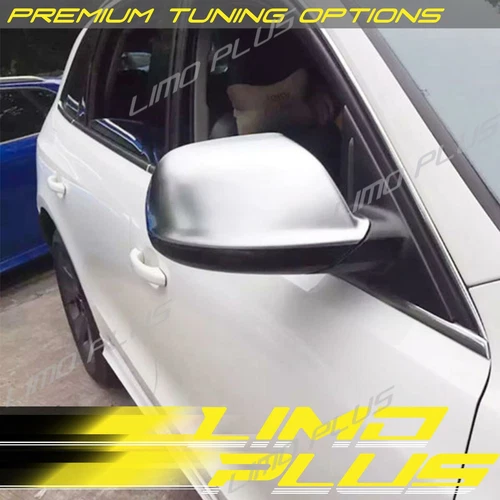 Matt Chrome Mirror Cover Caps For AUDI Q5 8r SQ5 09-17 Q7 10-15 With Lane Assist