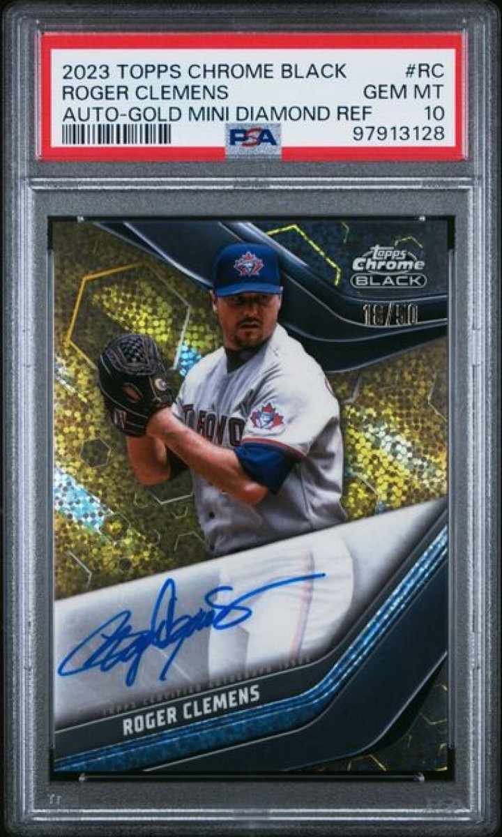 2023 Topps Chrome Black Mini-Diamond Roger Clemens PSA 10 GEM MINT