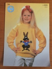 DK Wendy 2262 postman Pat Jumper Child size 20in -28in chest Knitting pattern