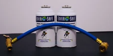 R134a Replacement Refrigerant with dye, 2 CANS, Charging Hose.