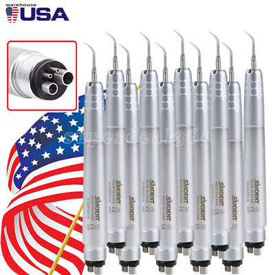 Dental Ultrasonic Air Scaler Handpiece Sonic Perio 2/4Holes & 3 Original Tips ty