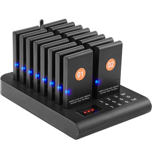 VEVOR Système de Téléavertisseur sans Fil pour Restaurant et Café 16 Buzzers - Zdjęcie 11 z 12