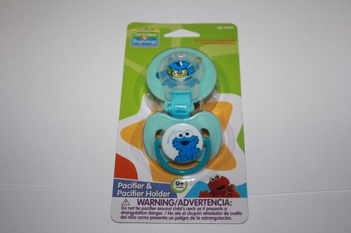 Sesame Street Beginnings Pacifier & Holder, Elmo, Big Bird, or Cookie Monster - Picture 9 of 16