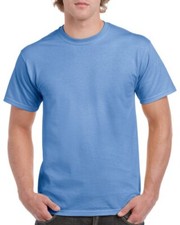 Men's Gildan Cotton Tee Shirt Crew Neck Short Sleeve Size XL Blue New