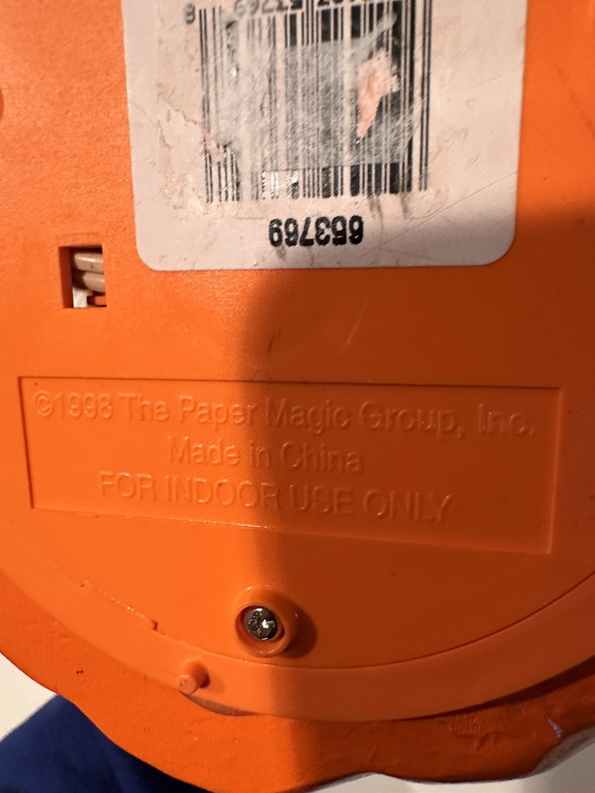 Vintage 1998 Disney Mickey Mouse The Paper Magic Group 2 Sided Pumpkin Works