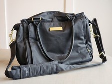 JuJuBe Unisex Diaper Backpack Bag BLACK Gold Hardware Classy