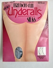 Hanes Underalls French Cut Panty Silks Pantyhose CD Dove Gray Pinup Vintage 345