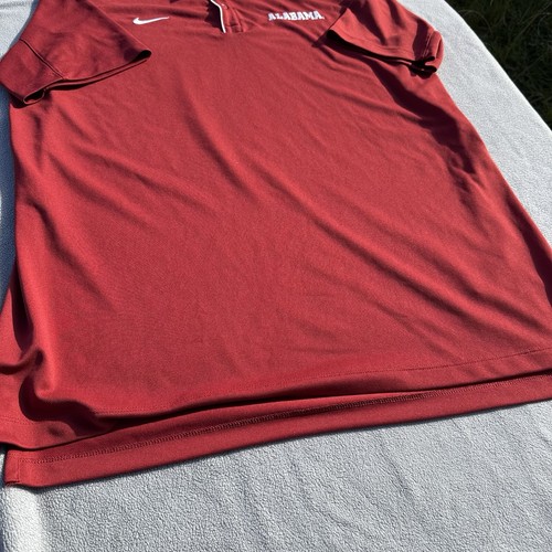 Alabama Crimson Tide Nike Polo Golf Shirt Mens Medium Red Dri Fit NCAA - Picture 6 of 11