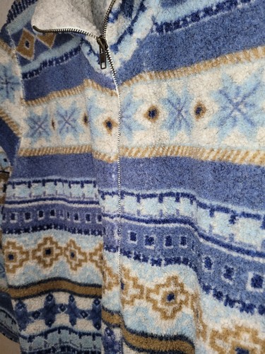 Vintage Susan Bristol Casuals Womens XL Winter Pattern Zip Front Jacket Coat - Picture 3 of 8