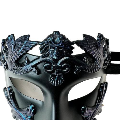 Venetian Greek Roman Warrior Egyptian Style MEN masquerade mask (Special Blue) - Picture 2 of 5