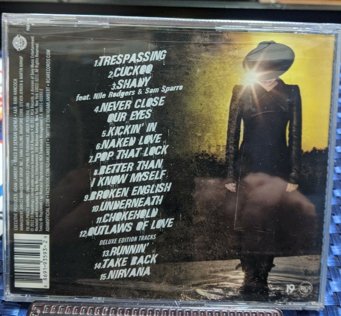 Trespassing Deluxe Edition 3 Bonus Tracks Adam Lambert