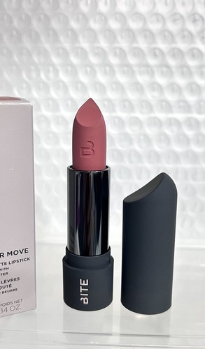 BITE Beauty POWER MOVE Soft Matte Lipstick Praline Full Size 0.14 oz RARE! - Picture 2 of 9