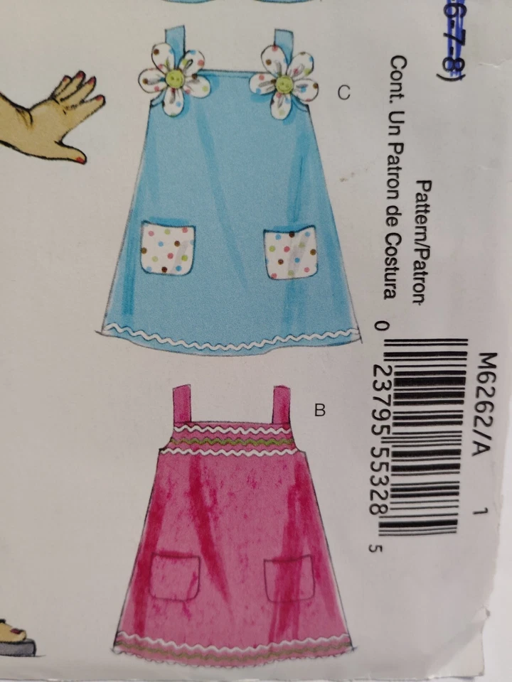 Tank Top Shorts Girls 2 3 McCalls M6262 Sewing Pattern Cut 6262 Stitch N Save - Image 4 of 4