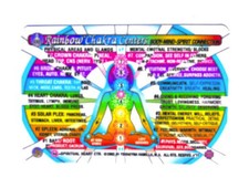 CHAKRA: 7 Rainbow  Centers Wallet CARD-Pocket Chart-Inner Light Resources