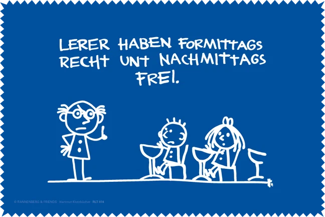 RANNENBERG & FRIENDS Microfasertuch / Laptoptuch / Brillenputztuch 20x30cm - Lehrer| NEU + OVP