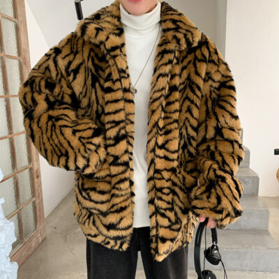 ジャケット・アウター vintage jun men fur design coat Men's Vintage Suede Jacket Faux Fur Leather Jacket Plush