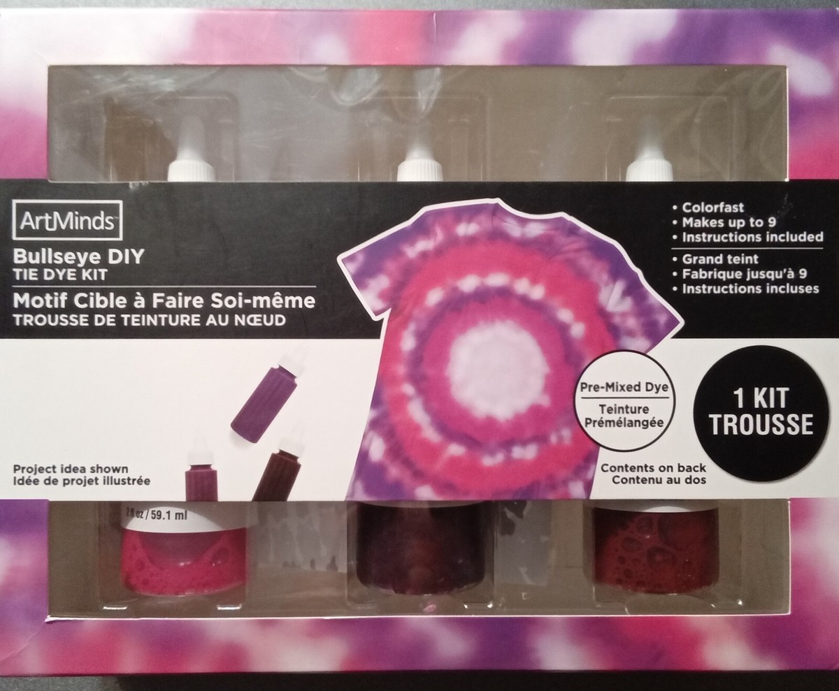 ArtMinds Bullseye DIY Tie Dye Kit Trousse Colorfast Make Up to