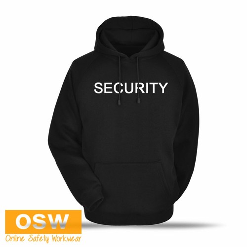 Unisex Black SECURITY printed Warm Pullover Bouncer Clubs Bar Work Hoodies Hoody - Picture 5 of 5