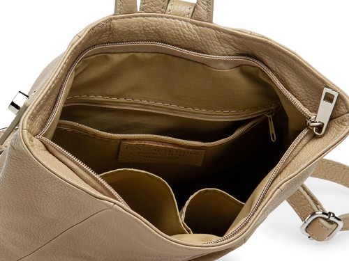 Caspar TL789 eleganter Damen City Leder Rucksack aus echtem Leder Standardgröße - Bild 37 von 45