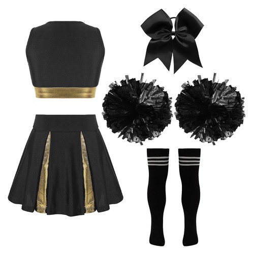 Traje de porristas para niña uniforme Halloween animación actuación baile disfraz - Imagen 42 de 80