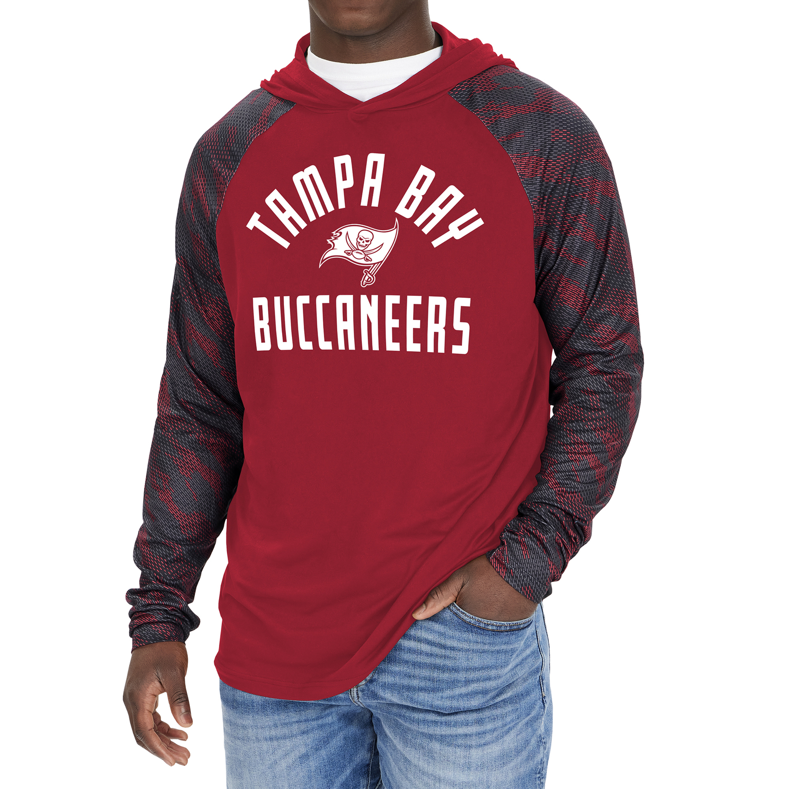 Пуловер с капюшоном и принтом гадюки от Zubaz NFL Mens Tampa Bay Buccaneers