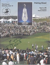 JESPER PARNEVIK RARE SIGNED KEMPER OPEN PAIRING SHEET+BONUS PHOENIX OPEN PROGRAM