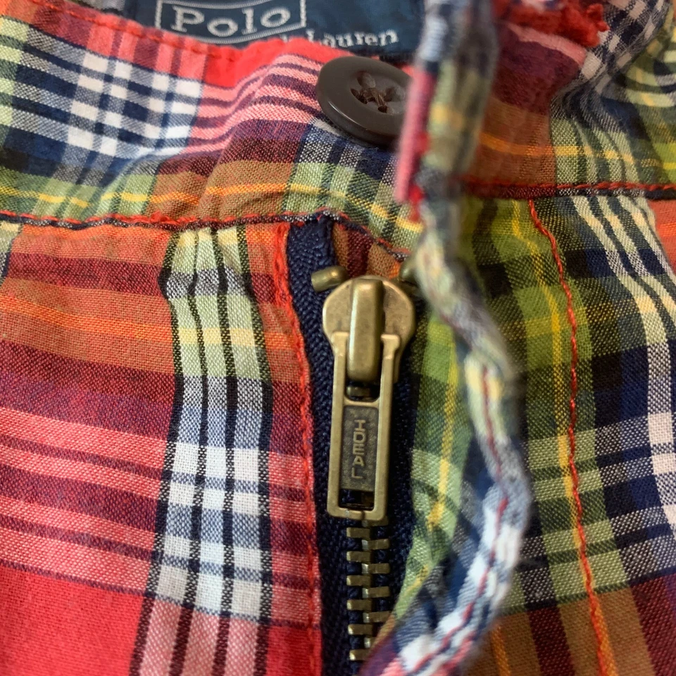 Polo Ralph Lauren Sz 18 Multicolor Plaid Shorts Youth Teen Boy 10.5" Inseam - Image 3 of 4