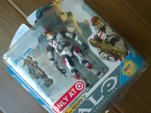 FIGURINE D'ACTION EXCLUSIVE CIBLE HALO 3 SERIES 7 « BLANC/ROUGE MARK V », 2 3 4 5 COMME NEUF - Photo 1/2